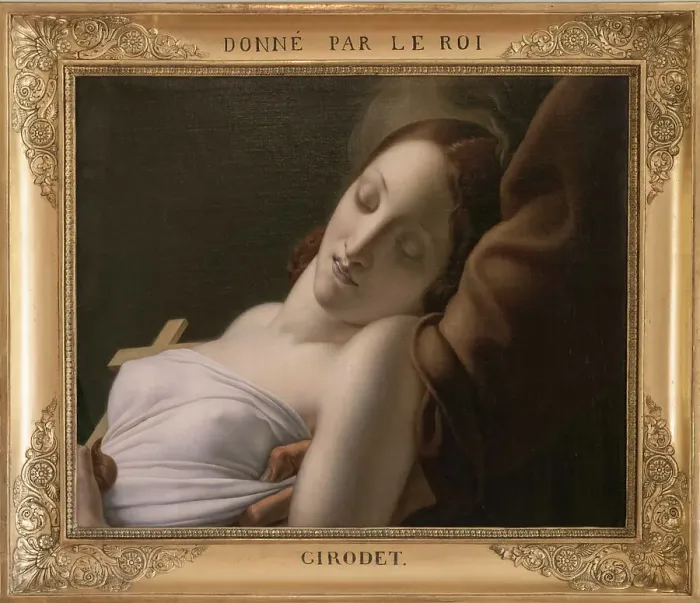 Framed Print : Atala, ca 1808. Creator: Girodet de Roucy Trioson, Anne Louis (1767-1824) Framed Print : Atala, ca 1808. Creator: Girodet de Roucy Trioson, Anne Louis (1767-1824)