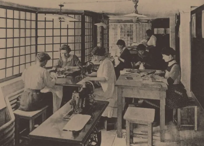 Framed Print : Atelier of the Goldman & Salatsch House Store in Vienna, c. 1910 Framed Print : Atelier of the Goldman & Salatsch House Store in Vienna, c. 1910