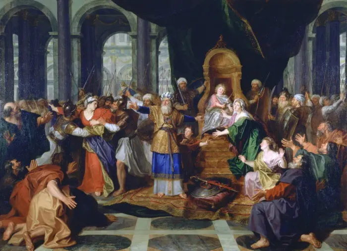 Framed Print : Athaliah Expelled from the Temple, painted before 1697. Artist: Antoine Coypel Framed Print : Athaliah Expelled from the Temple, painted before 1697. Artist: Antoine Coypel