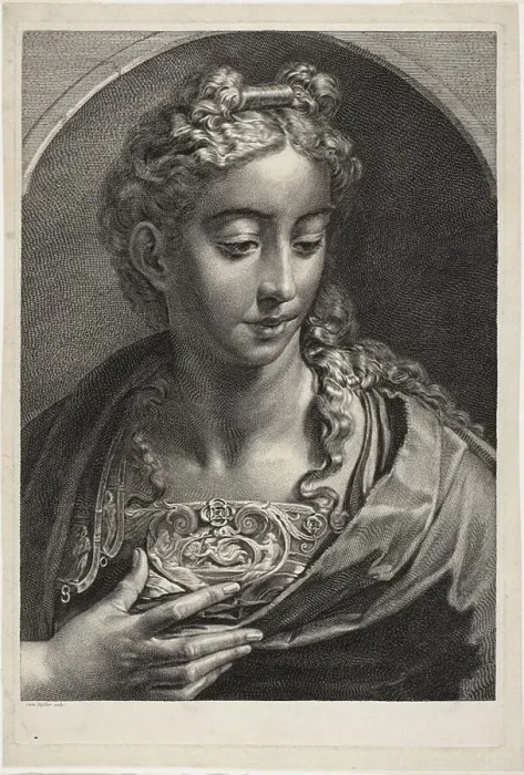 Framed Print : Athena, from Cabinet Reynst; Variarum imaginum a celeberrimis artificibus pictarum... c. 1650. Creator: Cornelis de Visscher Framed Print : Athena, from Cabinet Reynst; Variarum imaginum a celeberrimis artificibus pictarum... c. 1650. Creator: Cornelis de Visscher