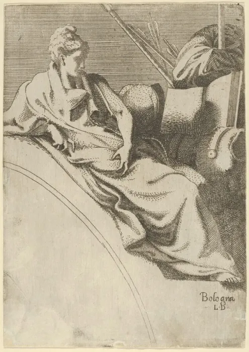 Framed Print : Athena, from the series Twelve Muses and Goddesses, ca. 1542-45. Creator: Leon Davent Framed Print : Athena, from the series Twelve Muses and Goddesses, ca. 1542-45. Creator: Leon Davent