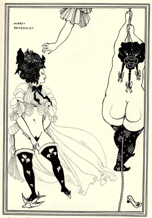Framed Print : Two Athenian women in distress. Illustration for The Lysistrata of Aristophanes, 1896. Artist: Beardsley, Aubrey (1872?1898) Framed Print : Two Athenian women in distress. Illustration for The Lysistrata of Aristophanes, 1896. Artist: Beardsley, Aubrey (1872?1898)