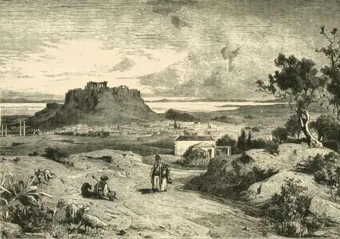 Framed Print : Athens, 1890. Creator: Unknown Framed Print : Athens, 1890. Creator: Unknown