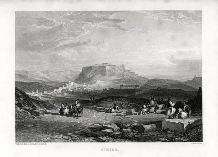 Framed Print : Athens, Greece, 1887. Artist: W Richardson Framed Print : Athens, Greece, 1887. Artist: W Richardson