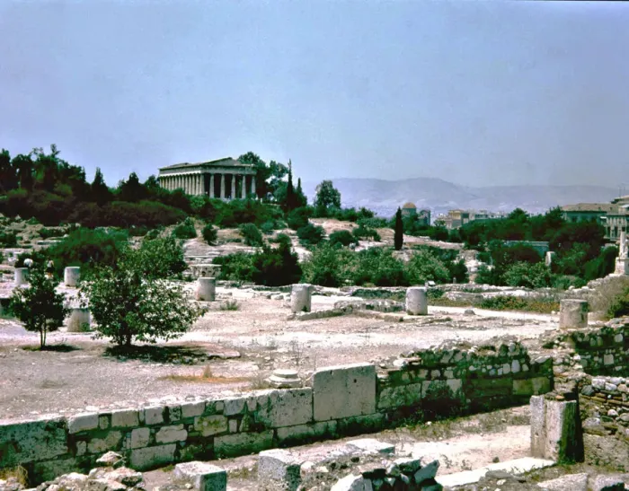 Framed Print : Athens, partial view of the agora Framed Print : Athens, partial view of the agora