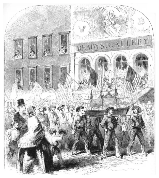 Framed Print : The Atlantic Telegraph Cable, Parade, c1858