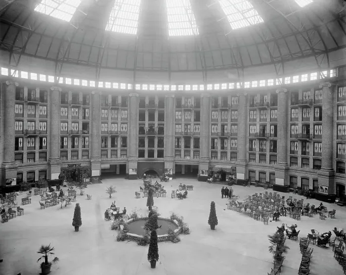 Framed Print : The atrium, West Baden Springs Hotel, West Baden, Indiana, between 1900 and 1910. Creator: Unknown Framed Print : The atrium, West Baden Springs Hotel, West Baden, Indiana, between 1900 and 1910. Creator: Unknown