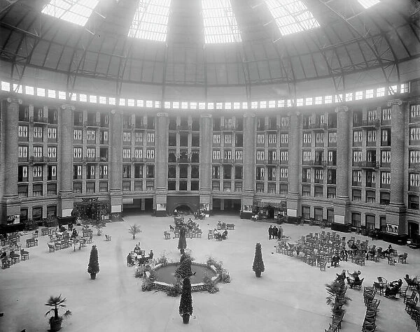 The atrium, West Baden Springs Hotel, West Baden, Indiana, between 1900 and 1910. Creator: Unknown