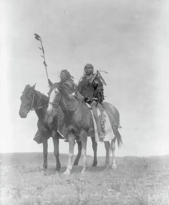 Framed Print : Atsina chiefs, c1908. Creator: Edward Sheriff Curtis Framed Print : Atsina chiefs, c1908. Creator: Edward Sheriff Curtis