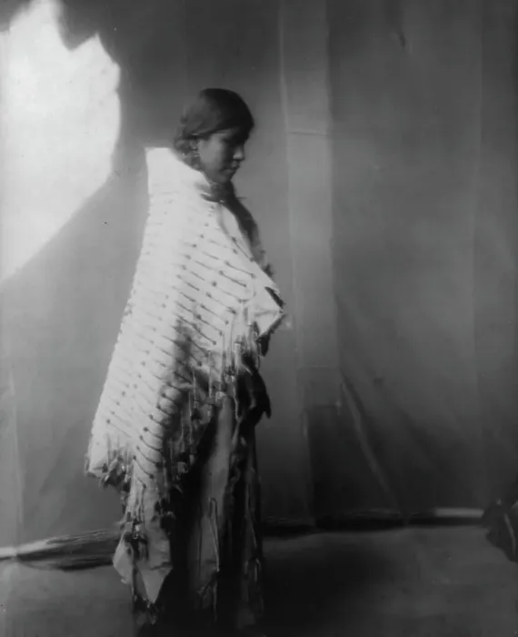 Framed Print : Atsina maiden, c1908. Creator: Edward Sheriff Curtis Framed Print : Atsina maiden, c1908. Creator: Edward Sheriff Curtis