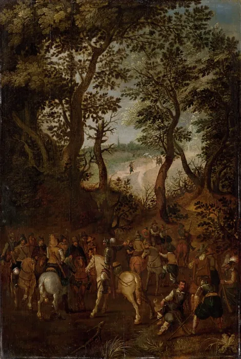 Framed Print : Before the attack, 1630-1640. Creator: Sebastian Vrancx Framed Print : Before the attack, 1630-1640. Creator: Sebastian Vrancx