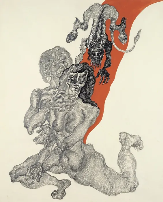 Framed Print : The attack, 1931. Creator: Lohse-Wachtler, Elfriede (1899-1940) Framed Print : The attack, 1931. Creator: Lohse-Wachtler, Elfriede (1899-1940)