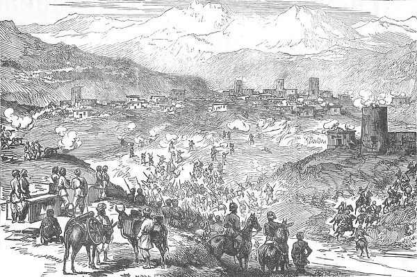 Attack on an Afreedi Town, c1880