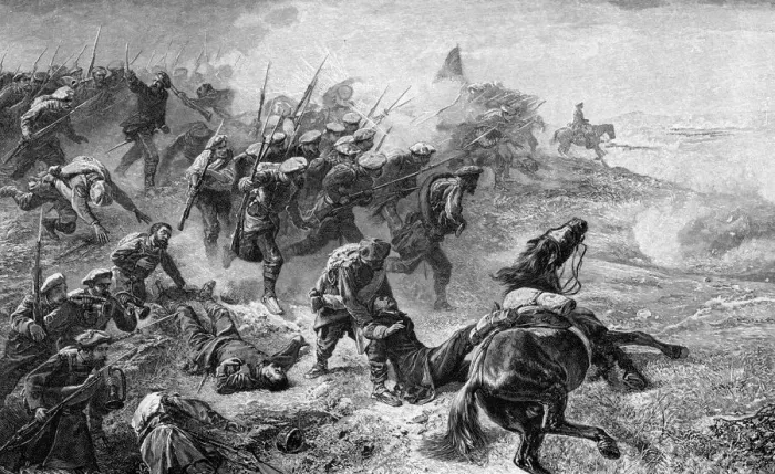 Framed Print : Attack of Basque Carlists during the revolt of 1872-1876, (1902) Framed Print : Attack of Basque Carlists during the revolt of 1872-1876, (1902)