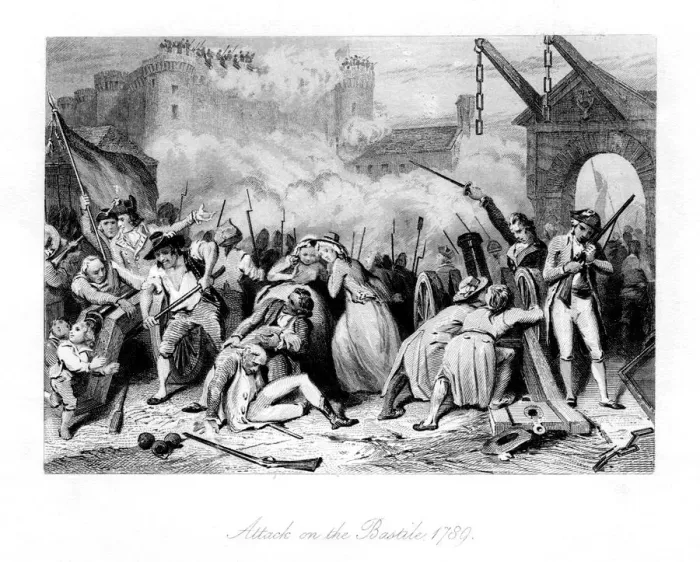Framed Print : Attack on the Bastille, 1789, (1845) Framed Print : Attack on the Bastille, 1789, (1845)