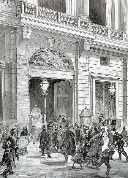Attack on December 31, 1879 against King Alphonse XII of Spain and the Queen to coming