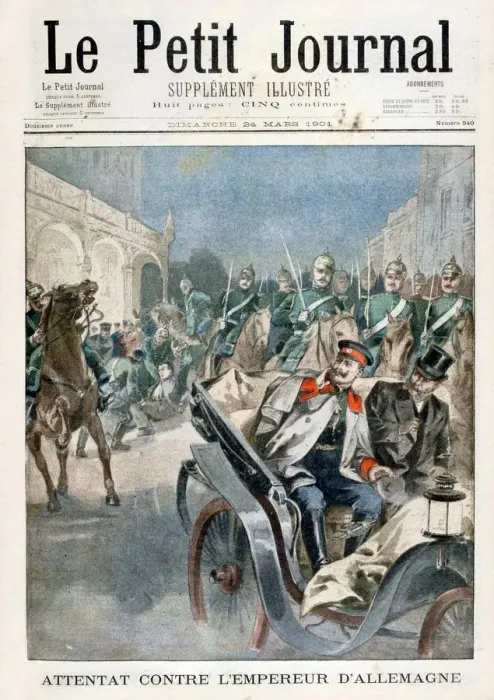 Framed Print : Attack against the Emperor of Germany, 1901 Framed Print : Attack against the Emperor of Germany, 1901
