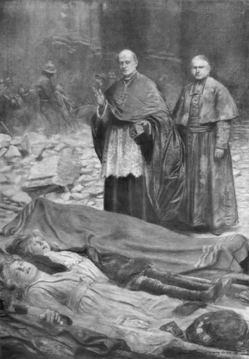 Framed Print : After the attack of Good Friday, St-Gervais, Paris, World War I, 29 March 1918 (1929). Artist: J Simont Framed Print : After the attack of Good Friday, St-Gervais, Paris, World War I, 29 March 1918 (1929). Artist: J Simont