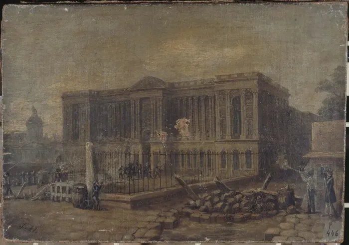 Framed Print : Attack on the Louvre, July 29, 1830. Creator: Unknown Framed Print : Attack on the Louvre, July 29, 1830. Creator: Unknown