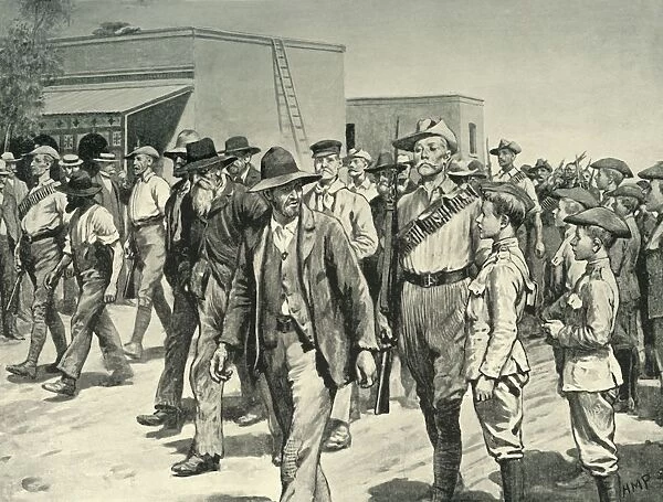 The Last Attack on Mafeking: B. S. A. Police Escorting Boer Prisoners to the Gaol, 1901