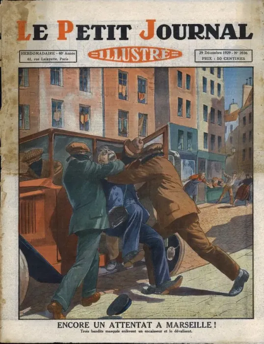 Framed Print : Another attack in Marseille!, 1929. Creator: Unknown Framed Print : Another attack in Marseille!, 1929. Creator: Unknown