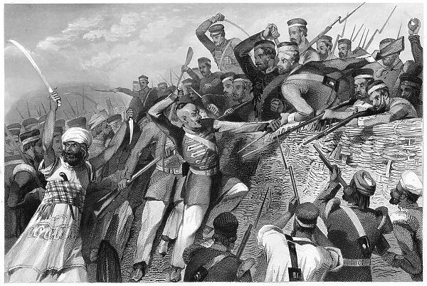 Attack of the mutineers on the Redan Battery at Lucknow, 30 July 1857, (c1860)