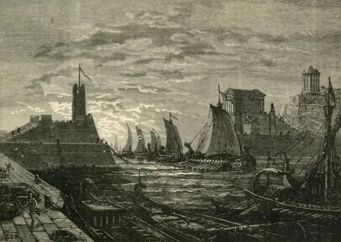 Framed Print : The Attack on the Piraeus, 1890. Creator: Unknown Framed Print : The Attack on the Piraeus, 1890. Creator: Unknown