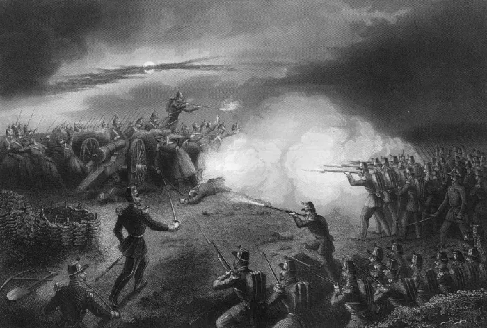 Framed Print : Attack and repulse of the Russians, before Sebastopol, Crimean War, (1857). Artist: DJ Pound Framed Print : Attack and repulse of the Russians, before Sebastopol, Crimean War, (1857). Artist: DJ Pound