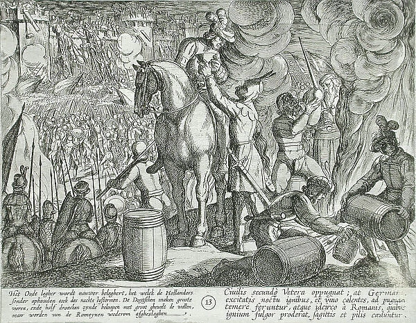 Attack on a Roman Fortress at Night, Publshed 1612. Creator: Antonio Tempesta
