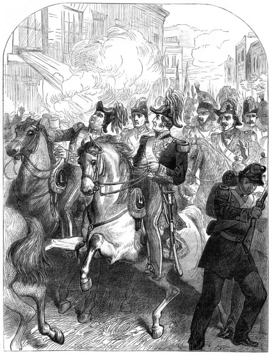 Framed Print : The attempt to assassinate King Louis Philippe of France, Paris, 1835 Framed Print : The attempt to assassinate King Louis Philippe of France, Paris, 1835