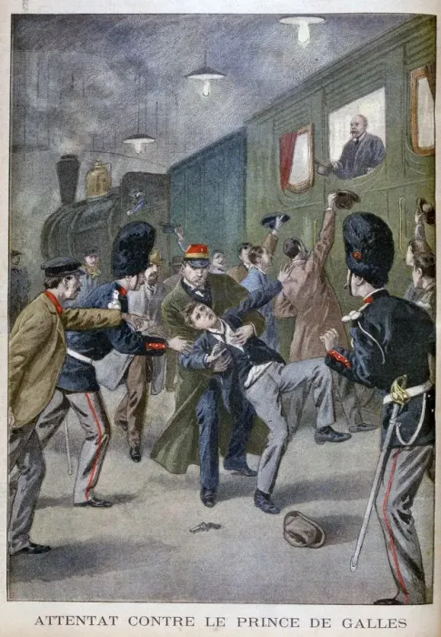 Framed Print : Attempted attack on Edward, Prince of Wales in Brussels, 1900 Framed Print : Attempted attack on Edward, Prince of Wales in Brussels, 1900