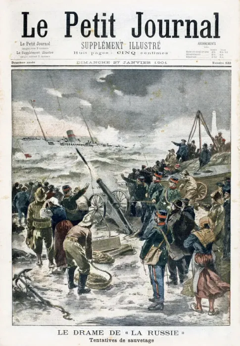 Framed Print : Attempts at Rescue, 1901 Framed Print : Attempts at Rescue, 1901