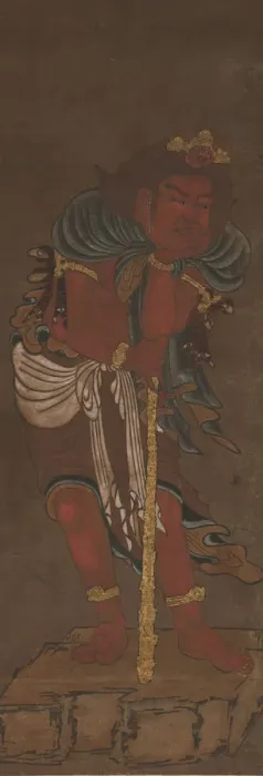 Framed Print : Attendant of Fudo Myoo, 14th century. Creators: Ryushu Shutaku, Unknown Framed Print : Attendant of Fudo Myoo, 14th century. Creators: Ryushu Shutaku, Unknown