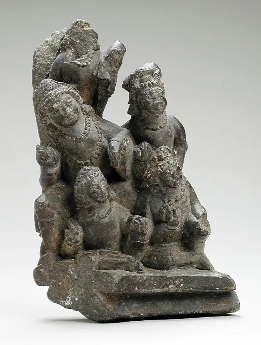 Framed Print : Attendants of the Sun God Surya, c.700. Creator: Unknown Framed Print : Attendants of the Sun God Surya, c.700. Creator: Unknown