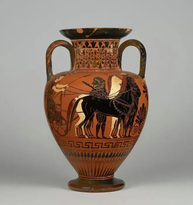 Framed Print : Attic Black-Figure Neck-Amphora, 530-520 BC. Creators: Bareiss Painter, Medea Group Framed Print : Attic Black-Figure Neck-Amphora, 530-520 BC. Creators: Bareiss Painter, Medea Group