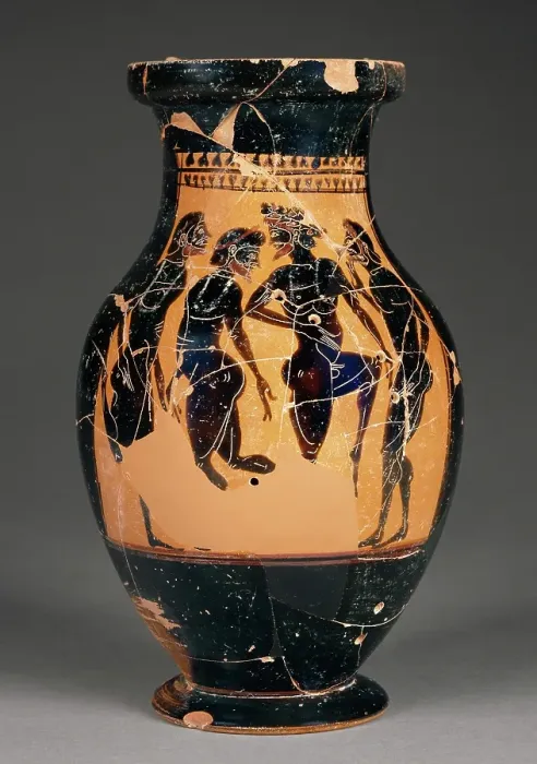 Framed Print : Attic Black-Figure Oinochoe, about 510 BC. Creator: Leagros Group Framed Print : Attic Black-Figure Oinochoe, about 510 BC. Creator: Leagros Group
