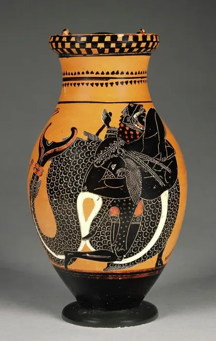 Framed Print : Attic Black-Figure Olpe, about 510 BC. Creator: Chiusi Painter Framed Print : Attic Black-Figure Olpe, about 510 BC. Creator: Chiusi Painter