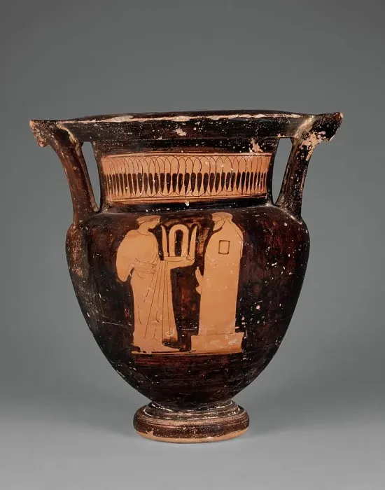 Framed Print : Attic Red-Figure Column Krater, about 480-470 BC. Creator: Geras Painter Framed Print : Attic Red-Figure Column Krater, about 480-470 BC. Creator: Geras Painter