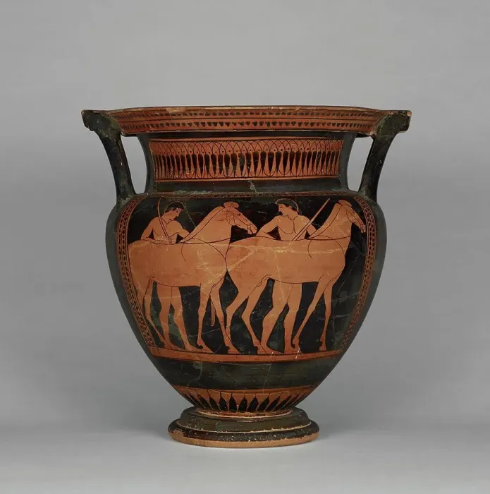 Framed Print : Attic Red-Figure Column Krater, about 480 BC. Creator: Myson Framed Print : Attic Red-Figure Column Krater, about 480 BC. Creator: Myson