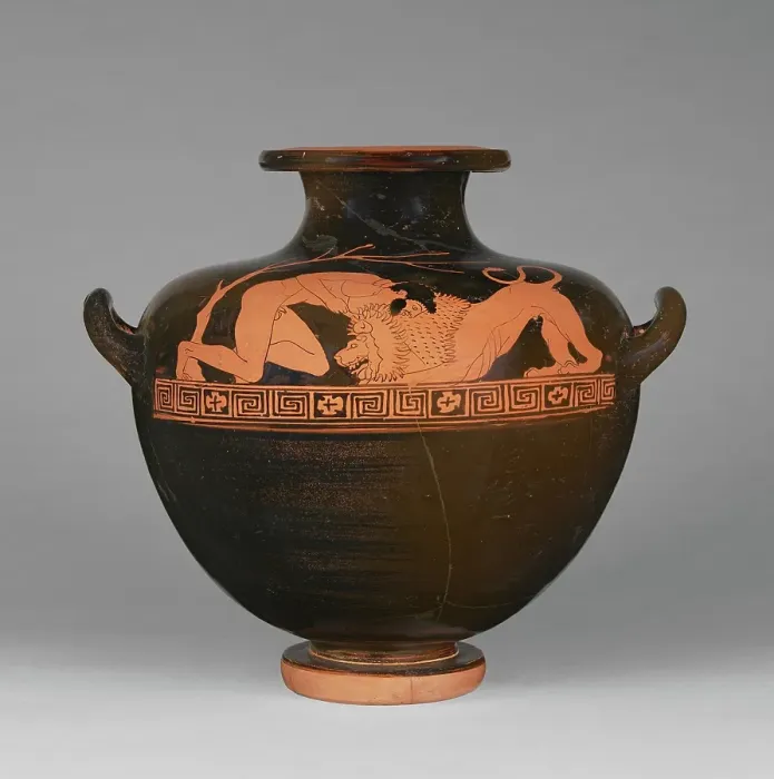 Framed Print : Attic Red-Figure Kalpis, about 470 BC. Creator: Aegisthus Painter Framed Print : Attic Red-Figure Kalpis, about 470 BC. Creator: Aegisthus Painter