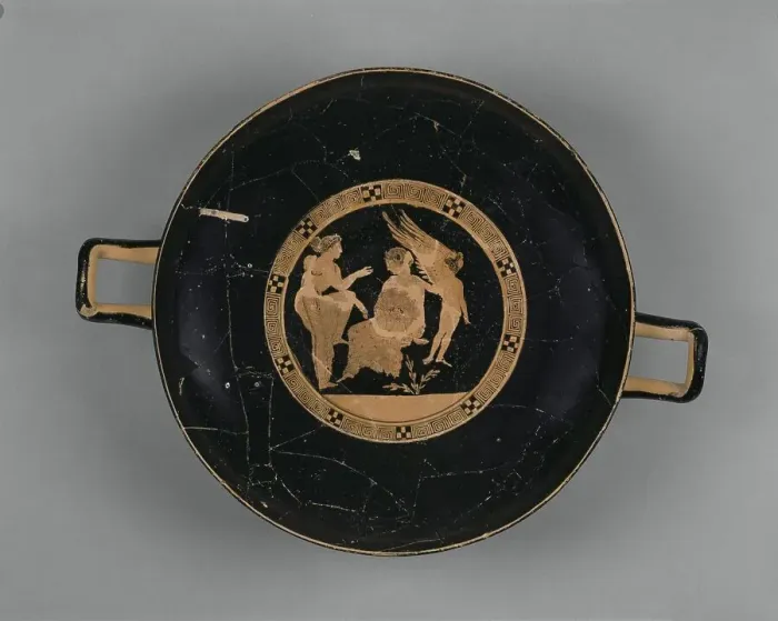 Framed Print : Attic Red-Figure Kylix, about 410 BC. Creator: Meidias Painter Framed Print : Attic Red-Figure Kylix, about 410 BC. Creator: Meidias Painter