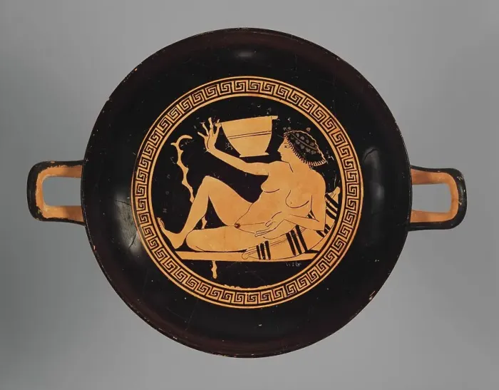 Framed Print : Attic Red-Figure Kylix, about 490 BC. Creator: Onesimos Framed Print : Attic Red-Figure Kylix, about 490 BC. Creator: Onesimos