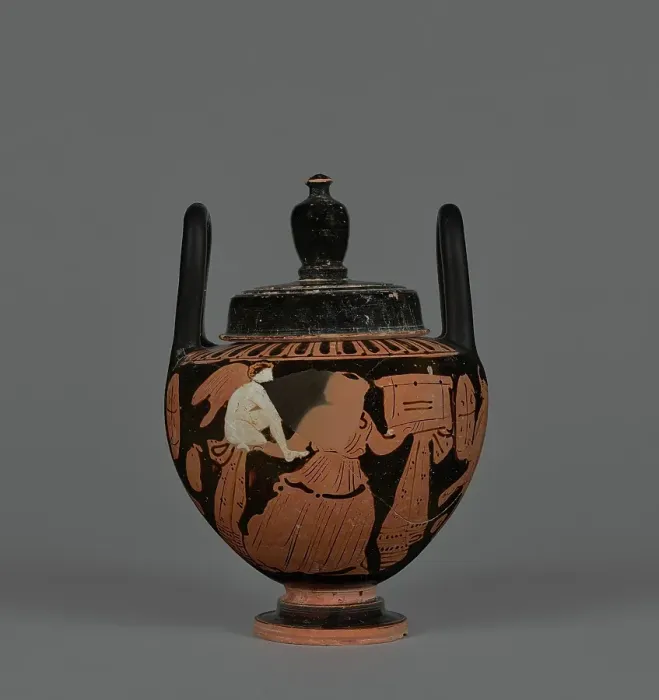Framed Print : Attic Red-Figure Lebes Gamikos with Lid, about 400 BC. Creator: Unknown Framed Print : Attic Red-Figure Lebes Gamikos with Lid, about 400 BC. Creator: Unknown