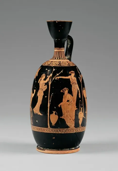 Framed Print : Attic Red-Figure Lekythos, about 420-400 BC. Creator: Meidias Painter Framed Print : Attic Red-Figure Lekythos, about 420-400 BC. Creator: Meidias Painter