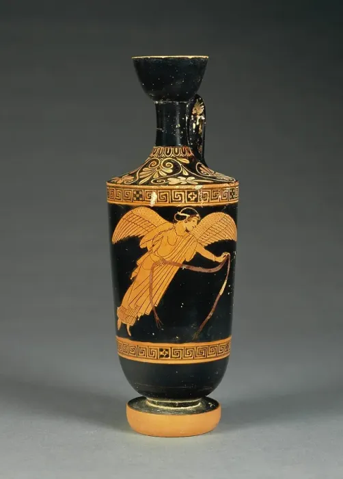 Framed Print : Attic Red-Figure Lekythos, about 480 BC. Creator: Brygos Painter Framed Print : Attic Red-Figure Lekythos, about 480 BC. Creator: Brygos Painter