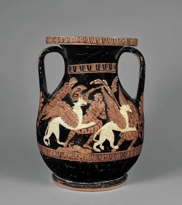 Framed Print : Attic Red-Figure Pelike, Kerch Style, about 380 BC. Creator: Painter of Munich 2365 Framed Print : Attic Red-Figure Pelike, Kerch Style, about 380 BC. Creator: Painter of Munich 2365