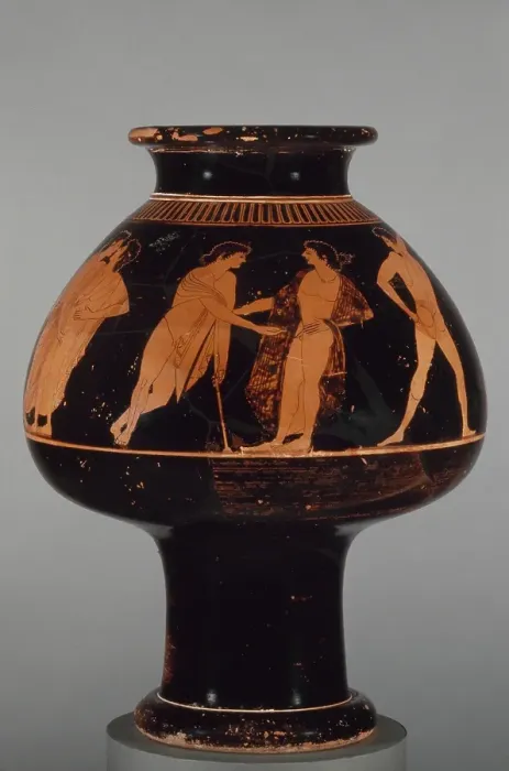Framed Print : Attic Red-Figure Psykter, about 510 BC. Creator: Smikros Framed Print : Attic Red-Figure Psykter, about 510 BC. Creator: Smikros