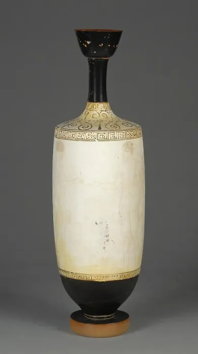 Framed Print : Attic White-Ground Lekythos, about 435-430 BC. Creator: Achilles Painter Framed Print : Attic White-Ground Lekythos, about 435-430 BC. Creator: Achilles Painter