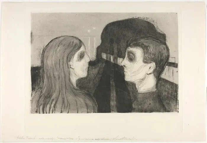 Framed Print : Attraction II, 1895. Creator: Edvard Munch Framed Print : Attraction II, 1895. Creator: Edvard Munch