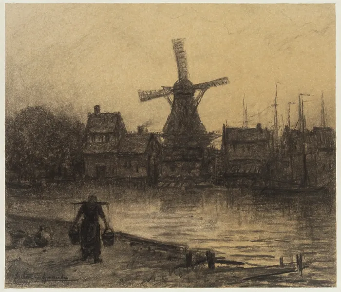 Framed Print : Au bord du Gein, c1860-1920. Creator: Carel Nicolaas Storm